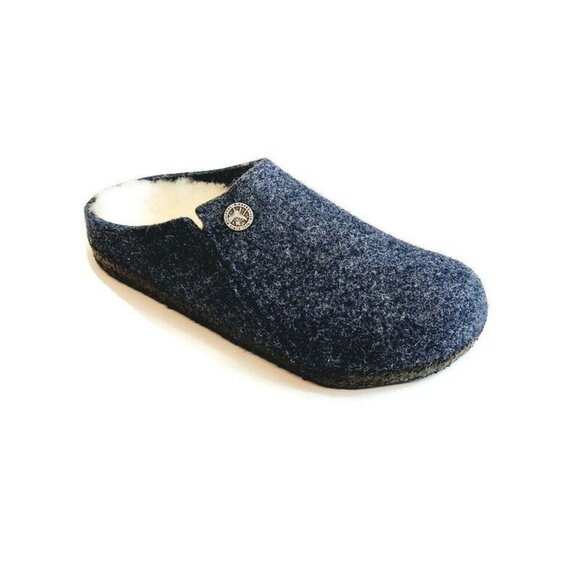 Birkenstock Other - Birkenstock Zermatt Shearling Lined Slide Slippers Kids Size L2 EU33 Dark Blue